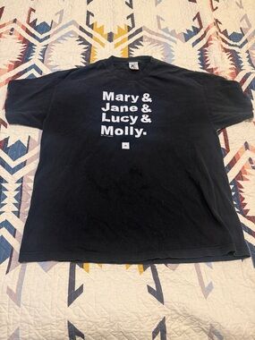 Black Graphic Short Sleeve Tee - Mary & Jane & Lucy & Molly